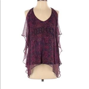 Elle Moss Short Sleeve Blouse. Sz S